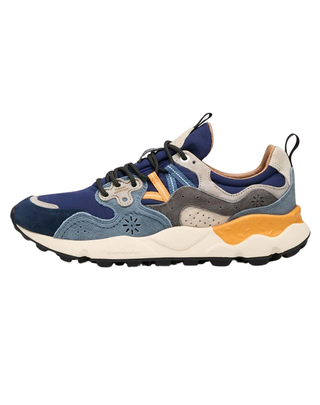 SNEAKERS UOMO "YAMANO 3 " - BLU/GIALLO 2017816-01 1C55 FLOWER MOUNTAIN