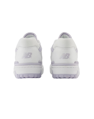 SNEAKERS DONNA IN PELLE " 550 " BIANCO/LILLA