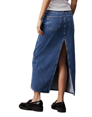 MAXI GONNA JEANS CON SPACCO POSTERIORE