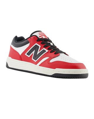 SNEAKERS UNISEX "480" WHITE/RED/BLACK  CALZATA BAMBINO