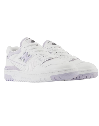 SNEAKERS DONNA IN PELLE " 550 " BIANCO/LILLA