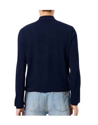 POLO UOMO " L.12.12" MANICA LUNGA IN PIQUE' DI COTONE - BLU L1312 166 LACOSTE