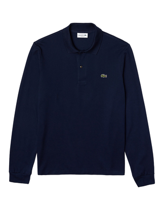 POLO UOMO " L.12.12" MANICA LUNGA IN PIQUE' DI COTONE - BLU L1312 166 LACOSTE