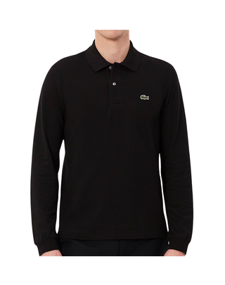 POLO UOMO " L.12.12" MANICA LUNGA IN PIQUE' DI COTONE - NERO L1312 031 LACOSTE