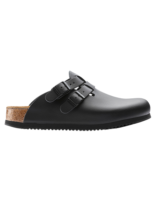 SABOT DONNA IN PELLE " KAY SL " NARROW-FIT NERO