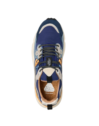 SNEAKERS UOMO "YAMANO 3 " - BLU/GIALLO 2017816-01 1C55 FLOWER MOUNTAIN