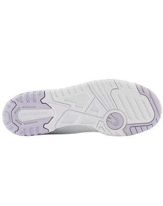 SNEAKERS DONNA IN PELLE " 550 " BIANCO/LILLA