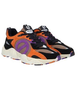 SNEAKERS DONNA "KRAZEE RUNNER  W" BLACK/TAUPE/PURPLE/ORANGE