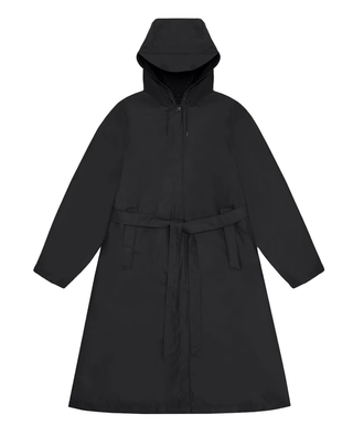 IMPERMEABILE DONNA "A-LINE LONGER JACKET" NERO RA12040 01 RAINS