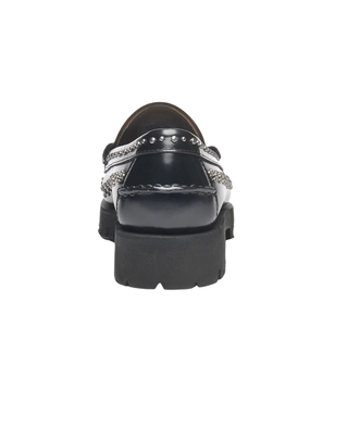 MOCASSINO DONNA CON BORCHIE "DAN LUG STUDS" - NERO