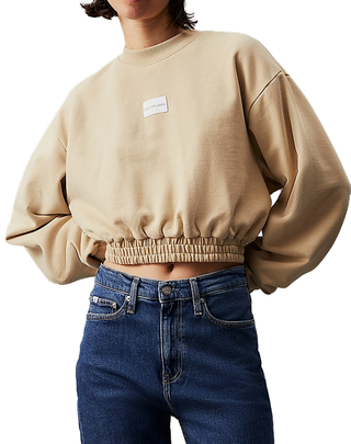 FELPA DONNA CORTA IN COTONE GARZATO
