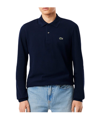 POLO UOMO " L.12.12" MANICA LUNGA IN PIQUE' DI COTONE - BLU L1312 166 LACOSTE