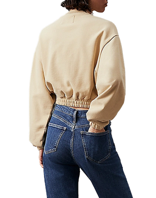 FELPA DONNA CORTA IN COTONE GARZATO