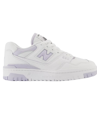 SNEAKERS DONNA IN PELLE " 550 " BIANCO/LILLA