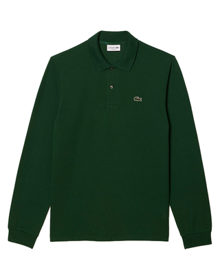 POLO UOMO " L.12.12" MANICA LUNGA IN PIQUE' DI COTONE - VERDE L1312 132 LACOSTE