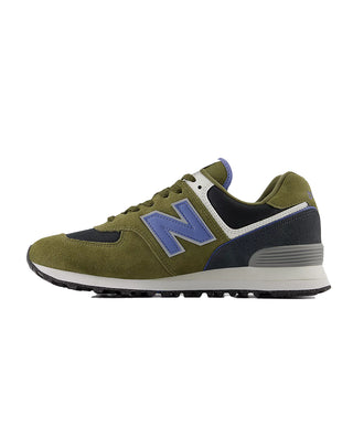 SNEAKERS UOMO " 574" -  VERDE BLU U5743IR OLIVE GREEN NEW BALANCE 