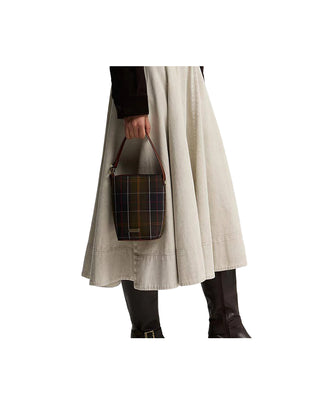 MINI SECCHIELLO IN TESSUTO E PELLE " CEDAR " - CLASSIC TARTAN LBA0560 TN11 BARBOUR 