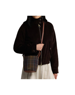 MINI SECCHIELLO IN TESSUTO E PELLE " CEDAR " - CLASSIC TARTAN LBA0560 TN11 BARBOUR 
