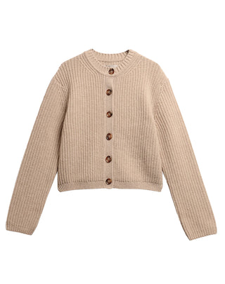 CARDIGAN DONNA " ADALYN " - BEIGE LKN1817 CR52 BARBOUR 