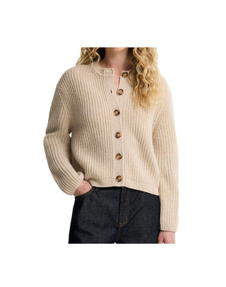 CARDIGAN DONNA " ADALYN " - BEIGE LKN1817 CR52 BARBOUR 