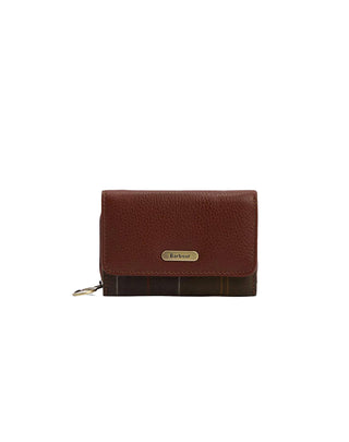 PORTAFOGLIO " ROSA " CON PATTA IN PELLE - BROWN E CLASSIC TARTAN LLG0036 BR11 BARBOUR 
