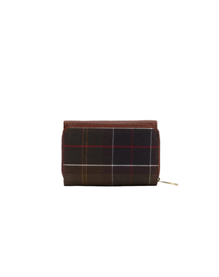 PORTAFOGLIO " ROSA " CON PATTA IN PELLE - BROWN E CLASSIC TARTAN LLG0036 BR11 BARBOUR 