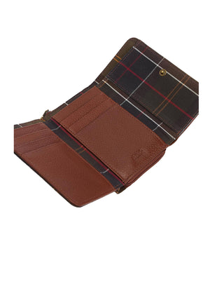 PORTAFOGLIO " ROSA " CON PATTA IN PELLE - BROWN E CLASSIC TARTAN LLG0036 BR11 BARBOUR 