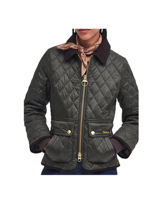GIACCA DA DONNA TRAPUNTATA " BEADNELL " - SAGE / ANCIENT LQU1765 SG71 BARBOUR 