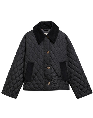 GIACCA DONNA TRAPUNTATA " MOIRA " - BLACK LQU1940 BK11 BARBOUR 