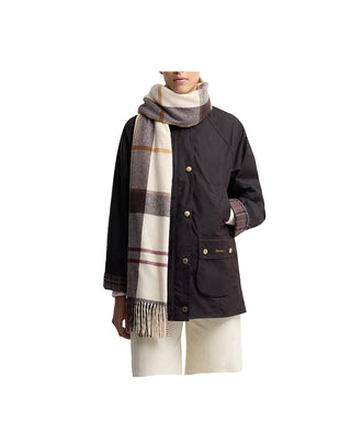 SCIARPA CON FRANGE " HARRIET " - LIGHT MUTED TARTAN LSC0494 TN91 BARBOUR 