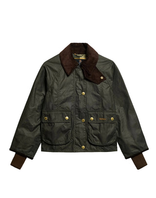 GIACCA DONNA CROP " BEADNELL " - SAGE/ANCIENT LWX1403 SG51 BARBOUR 