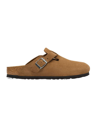 SABOT "BOSTON" IN PELLE SCAMOSCIATA - DARK TEA 1032795 DARK TEA BIRKENSTOCK 