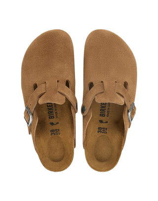 SABOT "BOSTON" IN PELLE SCAMOSCIATA - DARK TEA 1032795 DARK TEA BIRKENSTOCK 