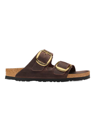 SANDALO ARIZONA A FIBBIA GRANDE IN PELLE OLIATA PIANTA STRETTA - HABANA 1032916 BB HEX HABANA BIRKENSTOCK 