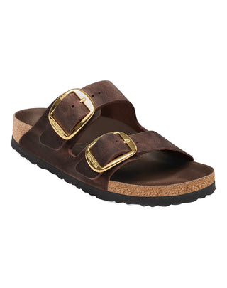 SANDALO ARIZONA A FIBBIA GRANDE IN PELLE OLIATA PIANTA STRETTA - HABANA 1032916 BB HEX HABANA BIRKENSTOCK 