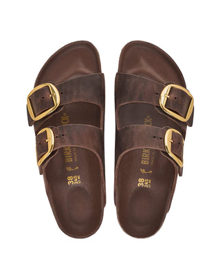 SANDALO ARIZONA A FIBBIA GRANDE IN PELLE OLIATA PIANTA STRETTA - HABANA 1032916 BB HEX HABANA BIRKENSTOCK 