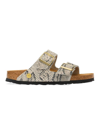SANDALO " ARIZONA RIVET LOGO " PIANTA STRETTA - SNAKE OYSTER 1033065 SNAKE BIRKENSTOCK 