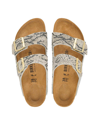 SANDALO " ARIZONA RIVET LOGO " PIANTA STRETTA - SNAKE OYSTER 1033065 SNAKE BIRKENSTOCK 