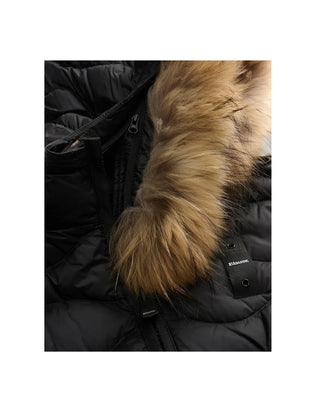 PIUMINO CORTO IMBOTTITO PIUMA ALDIE CON COLLO PELLICCIA - NERO BLDC03034 999 BLAUER 