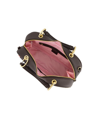 BORSA IN SIMIL PELLE " CARTOLINE DA ROMA " - FONDO MARRONE B19163YY818 U BrACCIALINI 