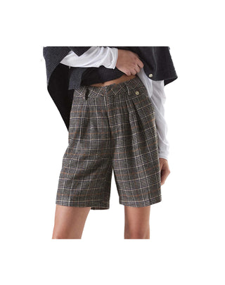 SHORT DONNA IN MISTO LANA MOTIVO SCOZZESE 0241008 70 BSB 