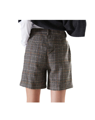 SHORT DONNA IN MISTO LANA MOTIVO SCOZZESE 0241008 70 BSB 