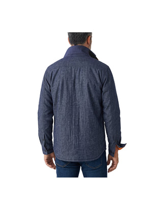 GIACCA CAMICIA UOMO TRAPUNTATA INTERNO - SPIGATO DENIM 210 HBT WOOL PADDED NAVY Chesapeake's 
