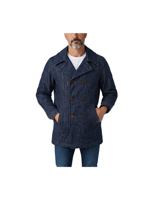 PEACOAT IN DENIM FODERATO CHECK 412 PEACOAT DENIM RINSED Chesapeake's 