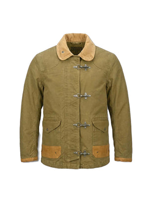 GIACCA UOMO " FIREMAN JUNGLE CLOTH " - KHAKY GREEN 414 BEDFORD JUNGLE CLOTH KAKHY Chesapeake's 