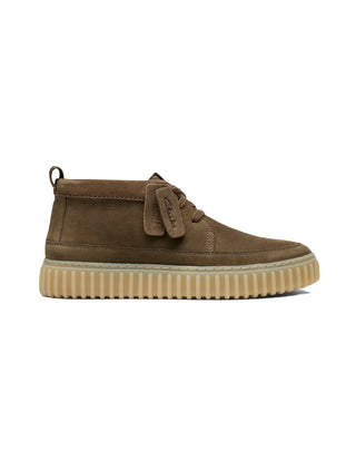 SCARPONCINO IN NABUK " TORHILL LACE HI " - KHAKI 26183474 KAKI NUBUK CLARKS 