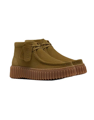 SCARPE DONNA " TORHILL MOSS " IN PELLE SCAMOSCIATA - OLIVE 26183872 OLIVE SUEDE CLARKS 