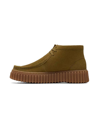SCARPE DONNA " TORHILL MOSS " IN PELLE SCAMOSCIATA - OLIVE 26183872 OLIVE SUEDE CLARKS 