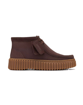 SCARPE DONNA " TORHILL MOSS " IN PELLE SCAMOSCIATA MARRONE SCURO 26185345 DARK BROWN CLARKS 