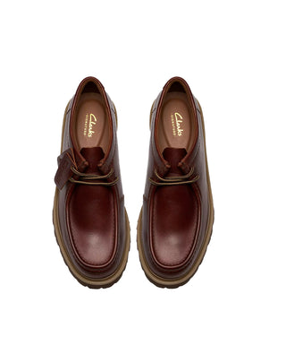 SCARPE UOMO IN PELLE MARRONE " CLEYHILL SEAM " 26186417 BROWN LEATHER CLARKS 